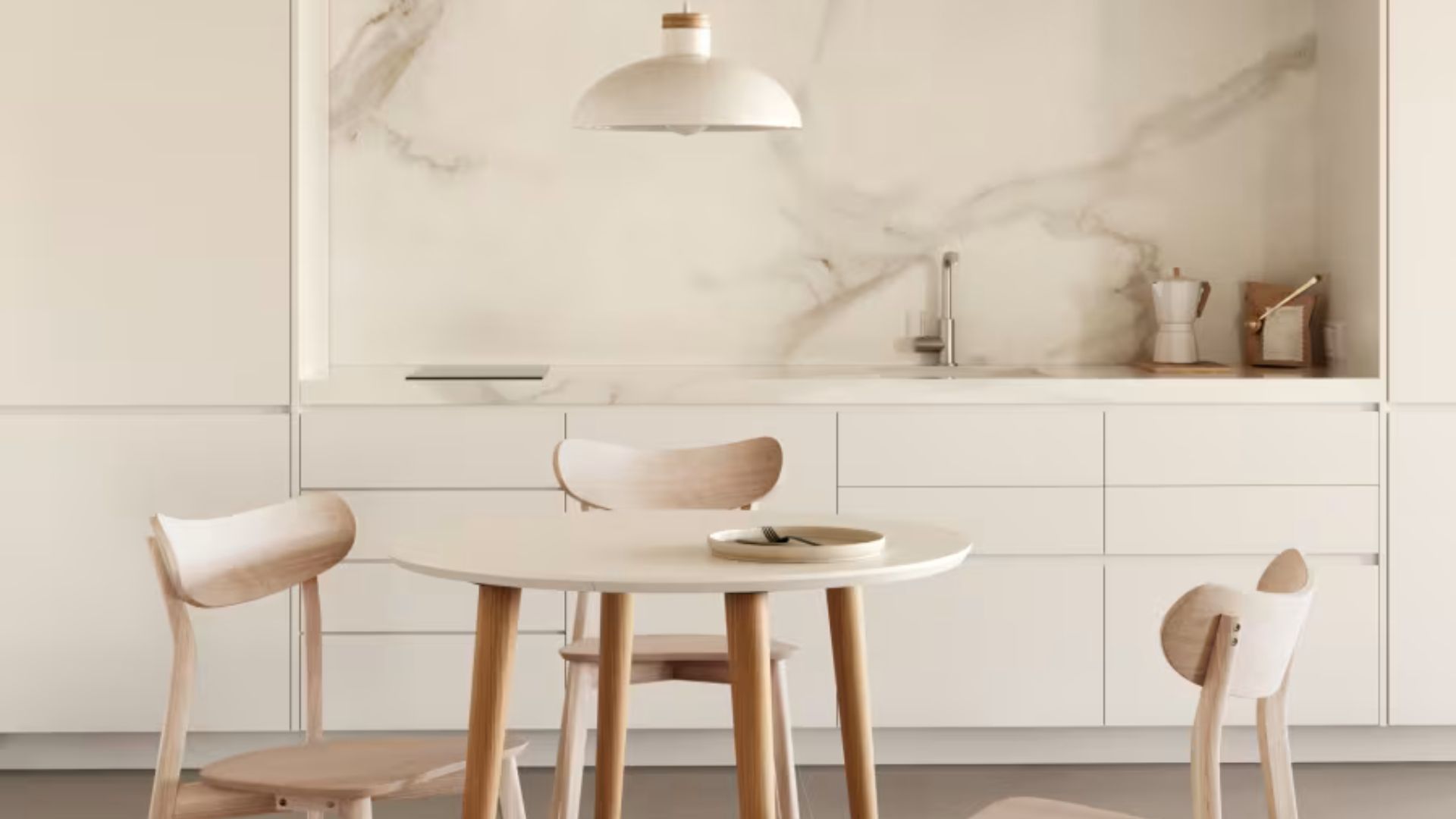 Una cocina ordenada con el método KonMari